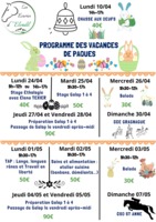 Programme des vacances de pâques